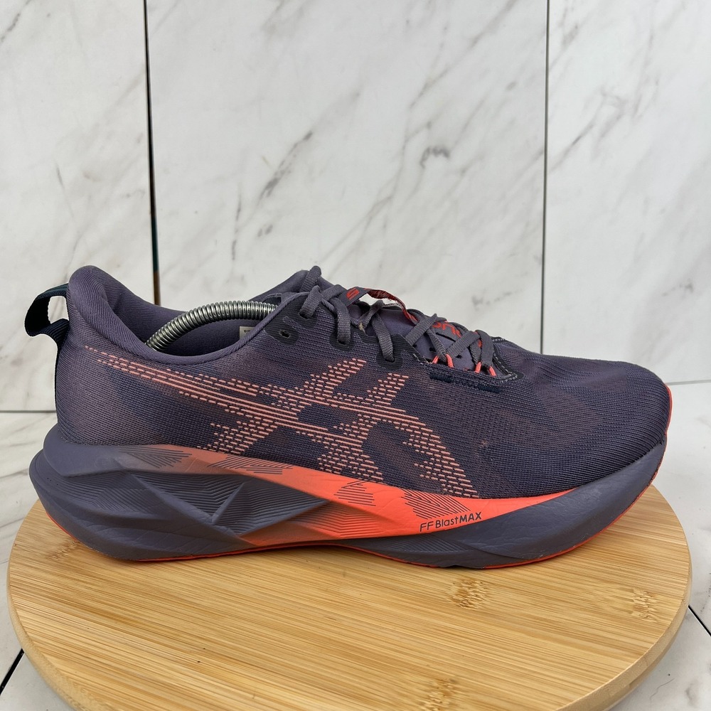 Asics Novablast 5 Mens Size 12 Purple Coral Reef Running Gym Shoes 1011B974